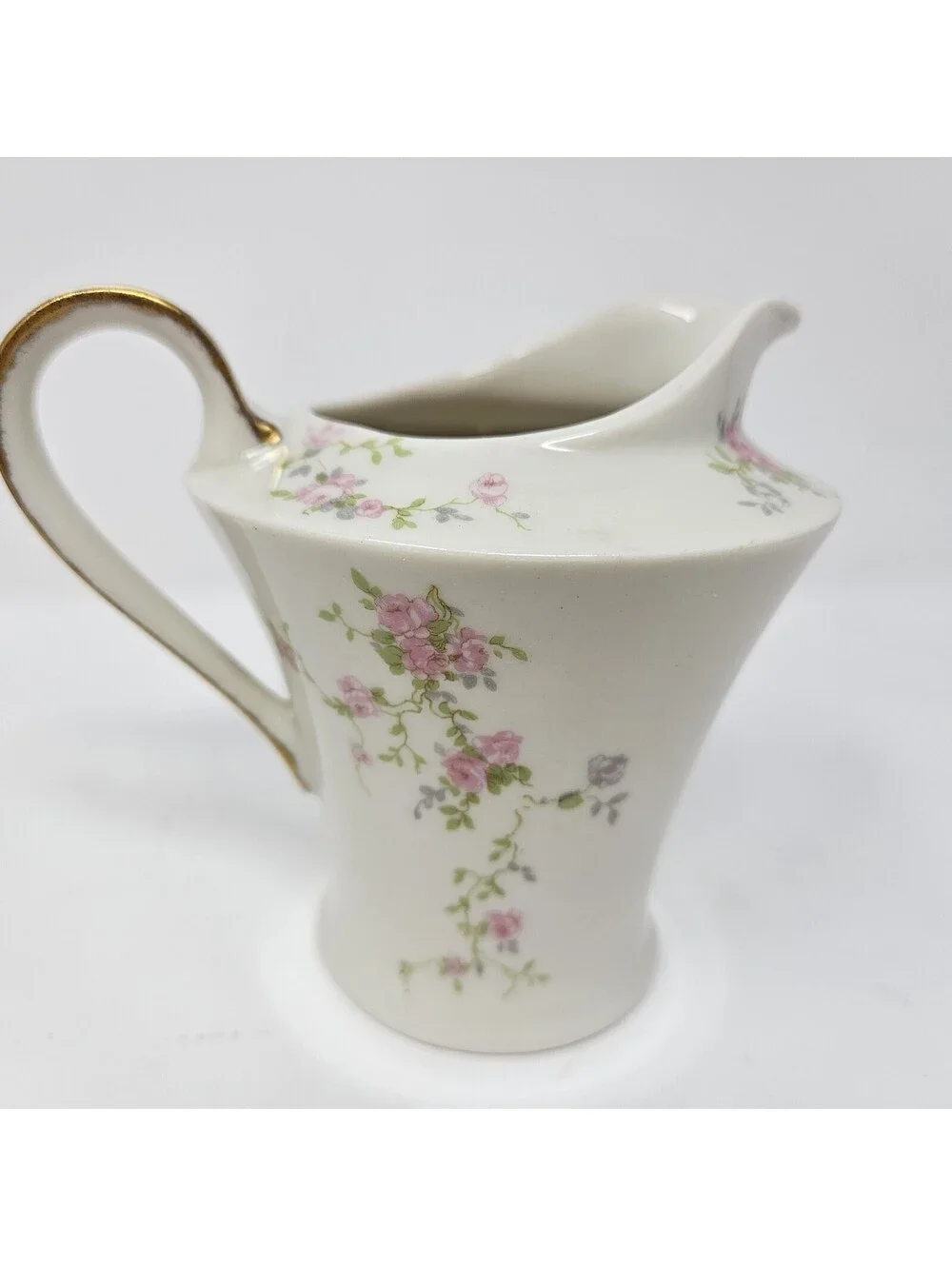 Theodore Haviland NY Pink Spray Creamer and Sugar Bowl Vintage 1937-1956 America